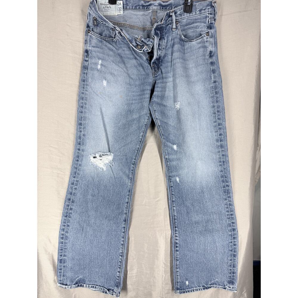 Abercrombie Fitch Jeans Men’s 34x32 Low Rise Slim Straight Distressed